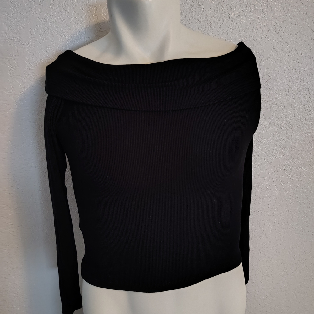 Cotton On Black Off-Shoulder Top